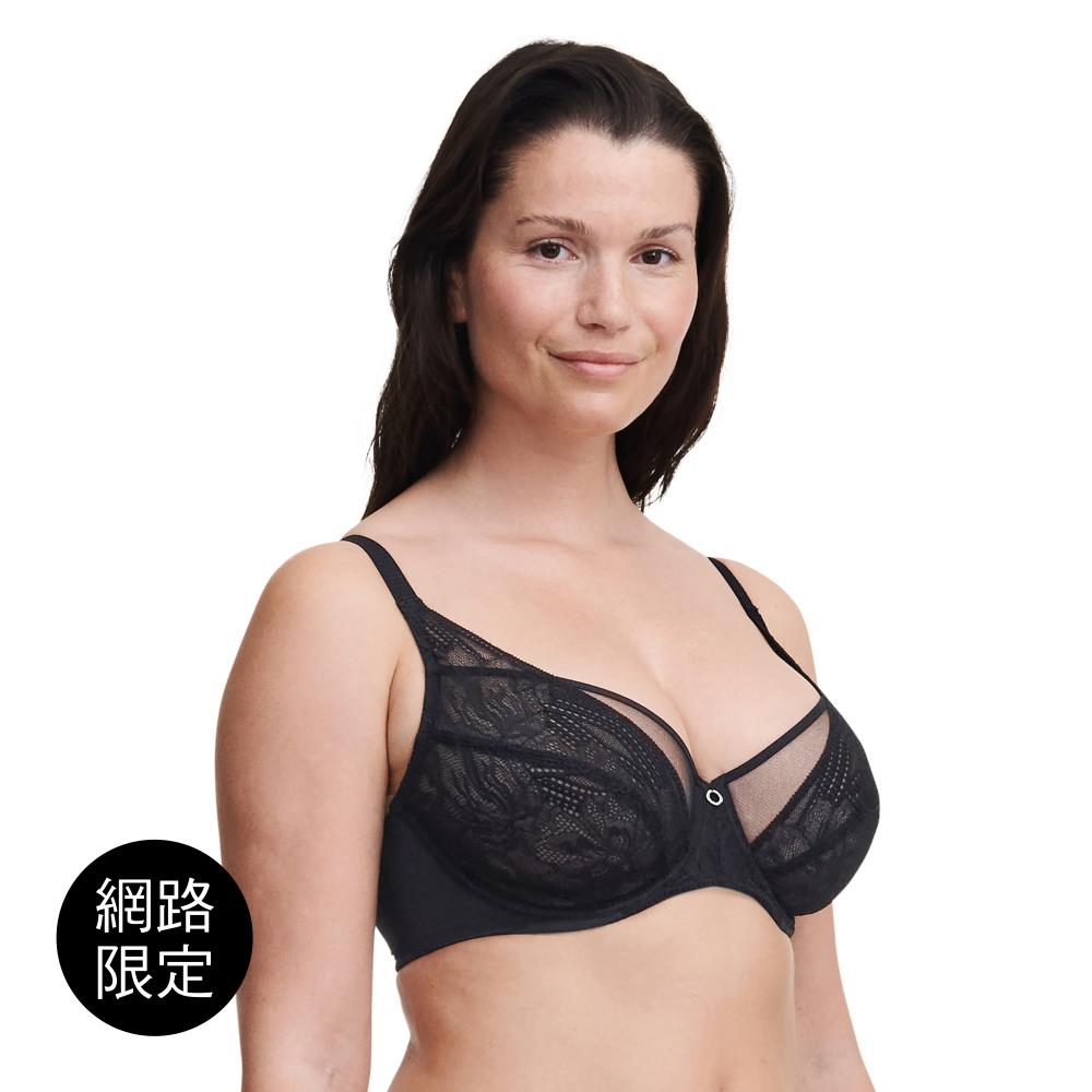 網路獨賣【Naya】全罩式網紗無襯內衣>CDEF>黑色(95410_011)【Chantelle Easy Feel】