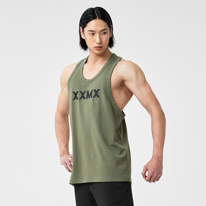 XXMX速乾網狀無袖上衣｜卡其 Khaki 카키｜XMMSL06J2