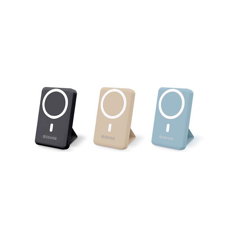 Esense 磁吸式 PD快充行動電源(10000mAH)-黑/奶茶/藍