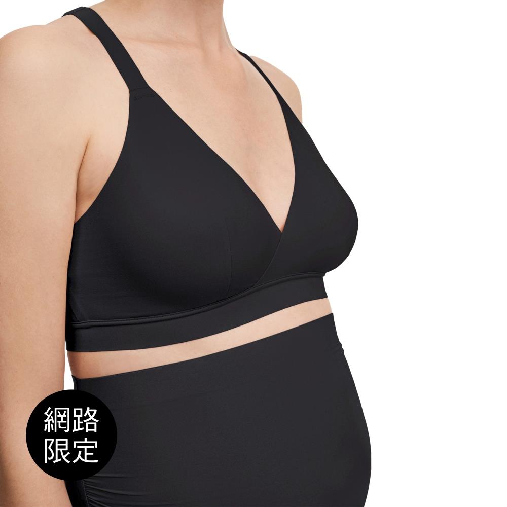 網路獨賣【Chantelle Lab】無鋼圈哺乳內衣>SML罩杯>黑色(19P20_011)【Pure Maternity】
