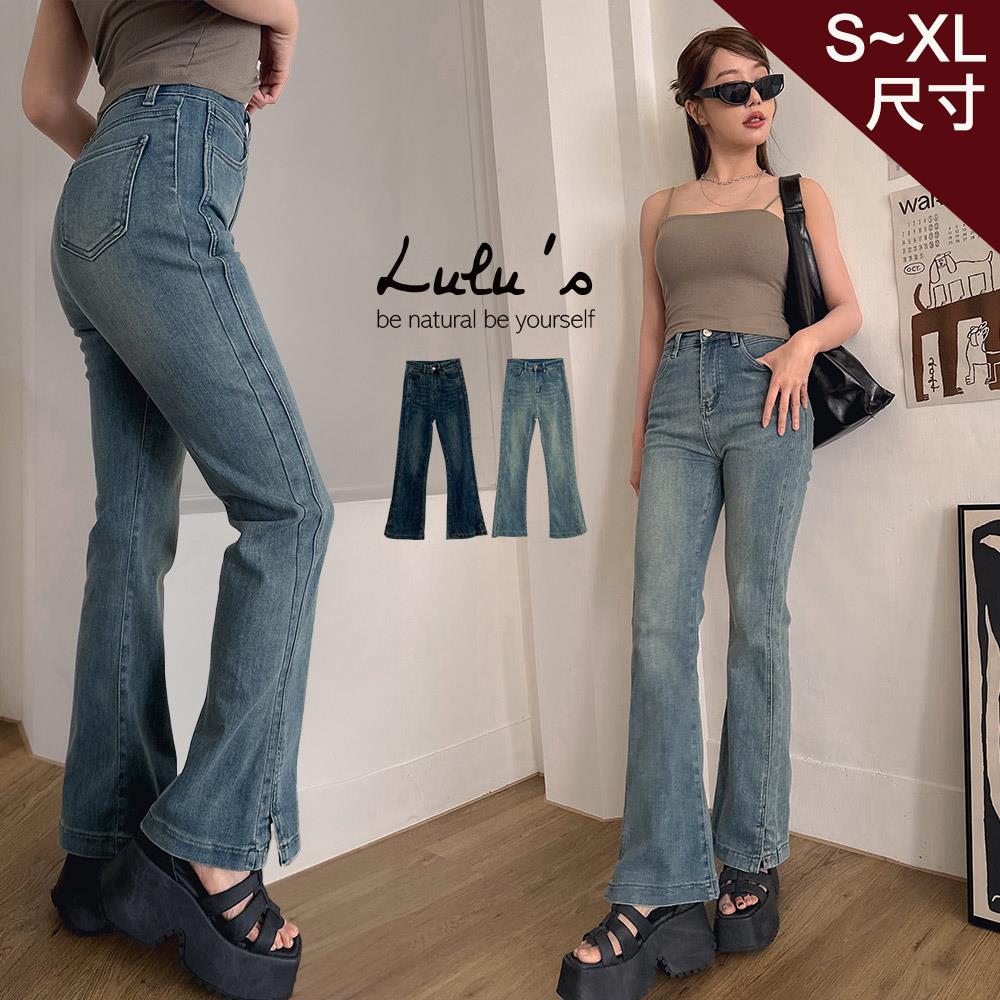 現貨66折/顯瘦復古刷色小喇叭牛仔褲S-XL２色【A04240037】