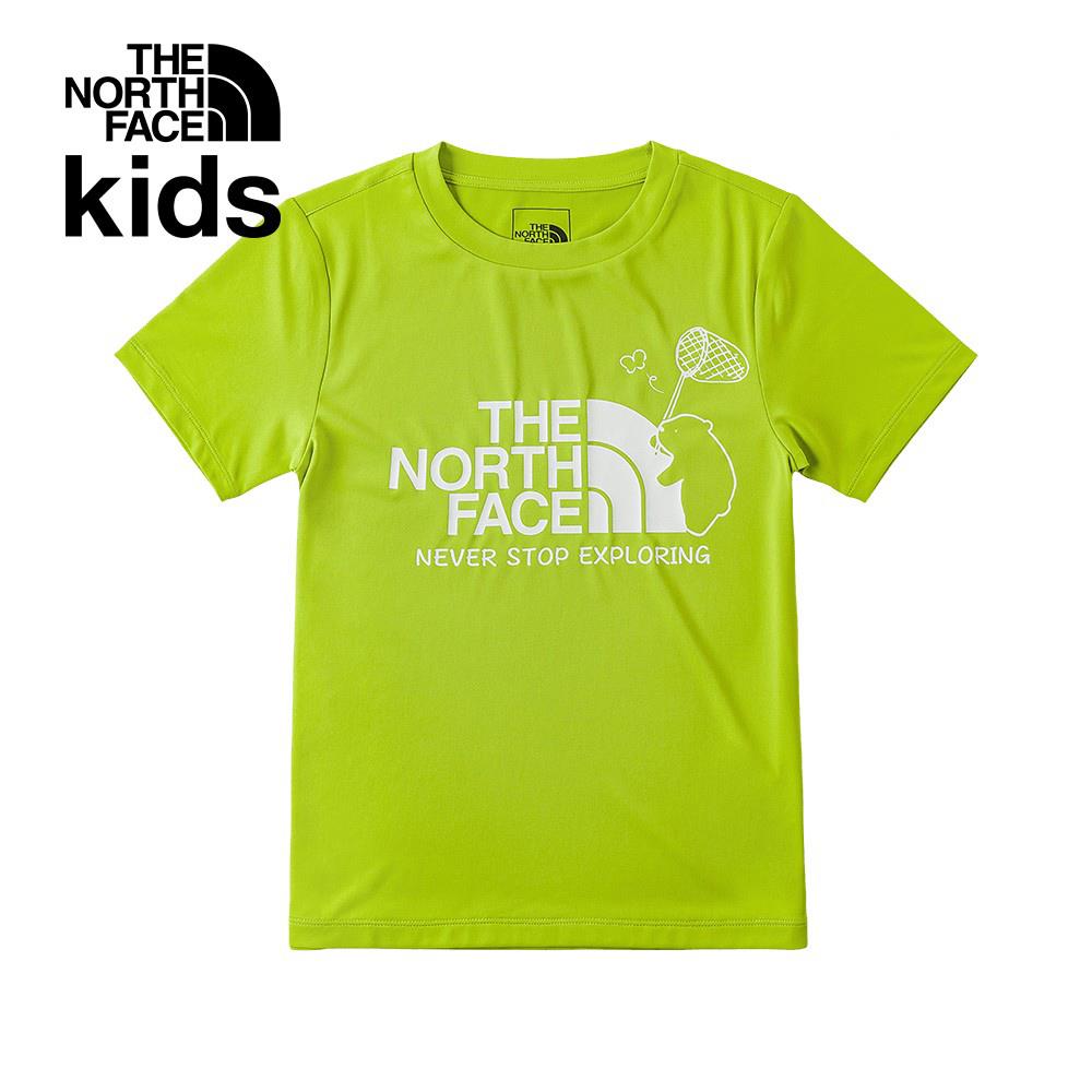 The North Face北面兒童UPF綠色吸濕排汗防曬短袖T恤｜8CT1PIZ
