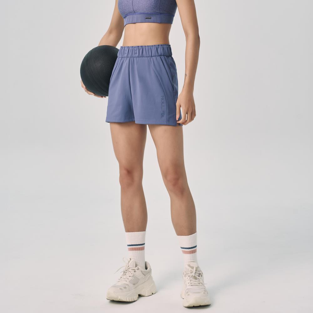 MOLLIFIX 瑪莉菲絲 彈力造型腰頭訓練短褲 (鳶尾紫)