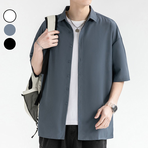 襯衫 輕柔透氣休閒襯衫 日系 美式 街頭 寬版 寬鬆 潮流 美潮 加大尺碼 台灣出貨【NZ3CS2212】