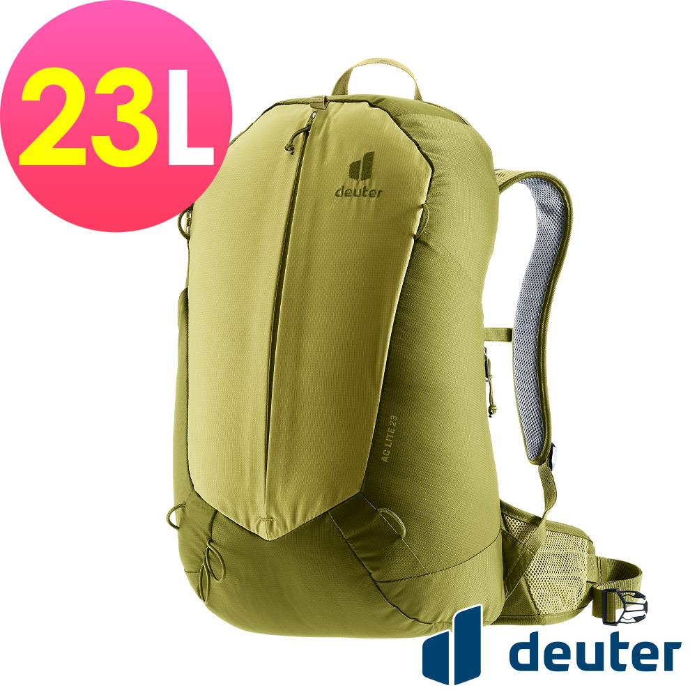 【deuter 德國】AC LITE網架直立式透氣背包/登山背包/23L(3420324黃綠)