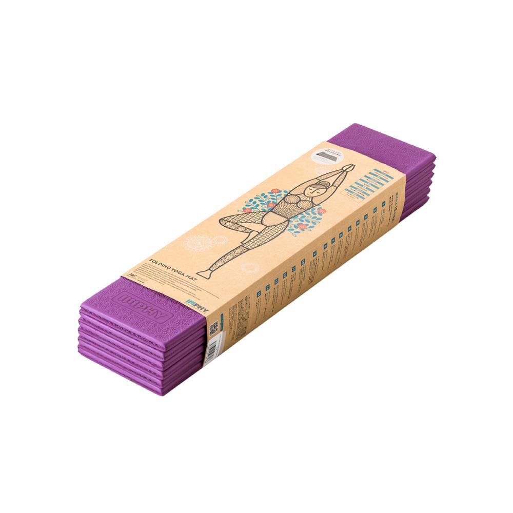 【IMPHY】多功能折疊瑜珈墊（12折 ) FF (紫色)