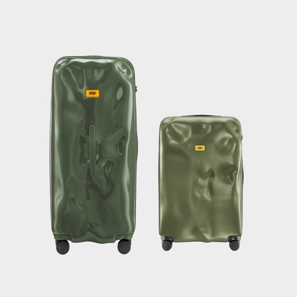 【Crash Baggage】 CRASH TRUNK 撞擊行李箱 32 吋(獵綠)+ ICON 行李箱登機箱(橄欖綠)
