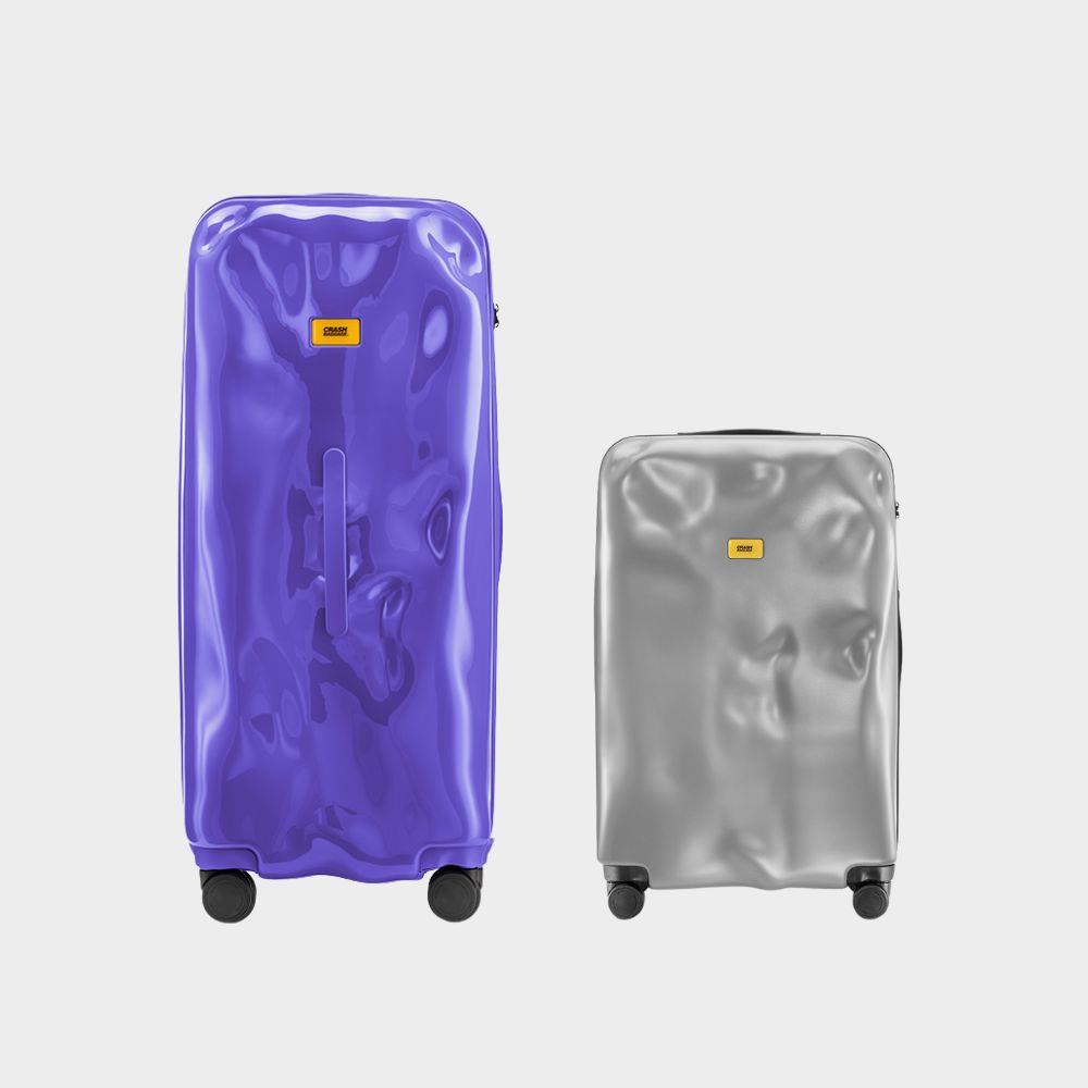 【Crash Baggage】 CRASH TRUNK 撞擊行李箱 32 吋(薰衣草紫)+ ICON 行李箱登機箱(極光銀)