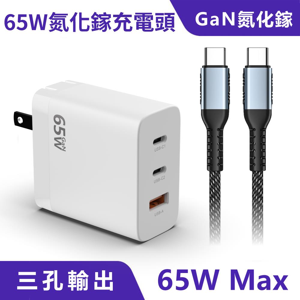 65W氮化鎵充電頭｜小體積、大功率