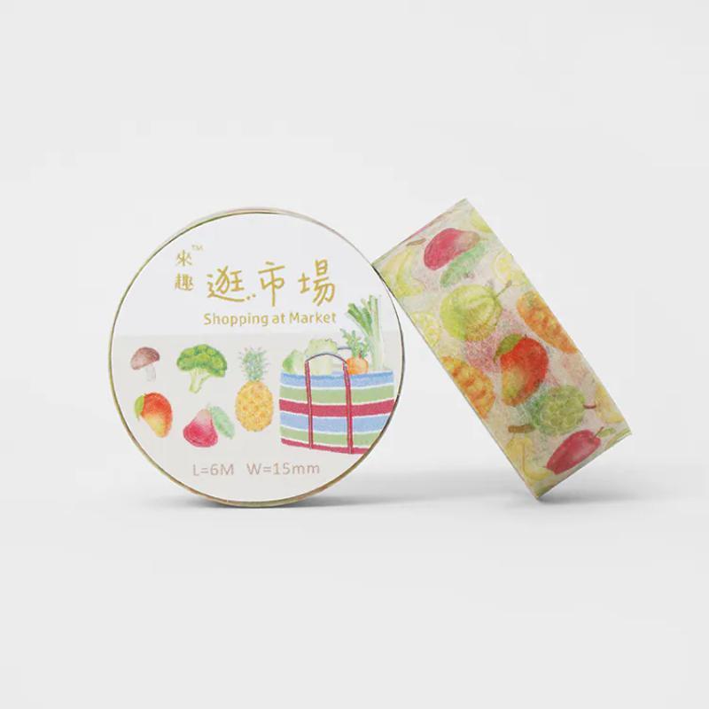 知音JEAN 來趣紙膠帶-15W尚青蔬果 (9076414)