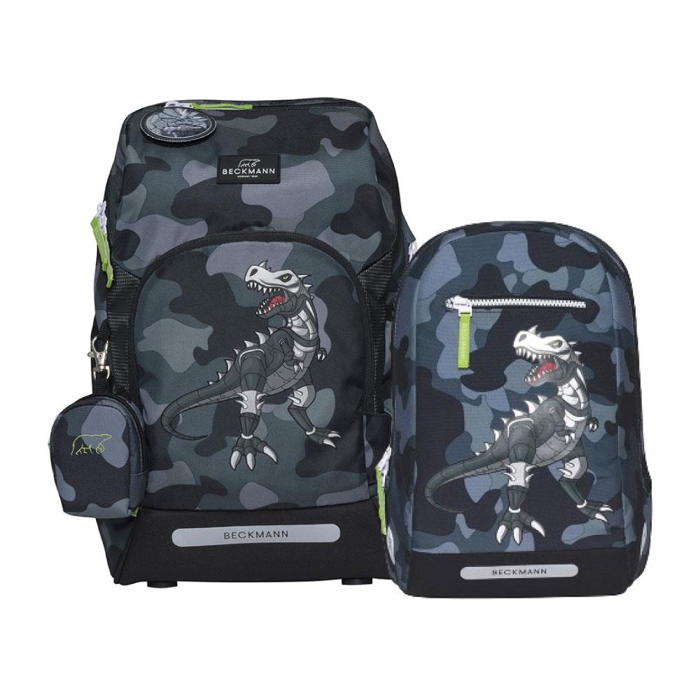 AIR FLX 擴充護脊書包20~25L+Gym 12L輕便後背包 - 酷帥黑恐龍