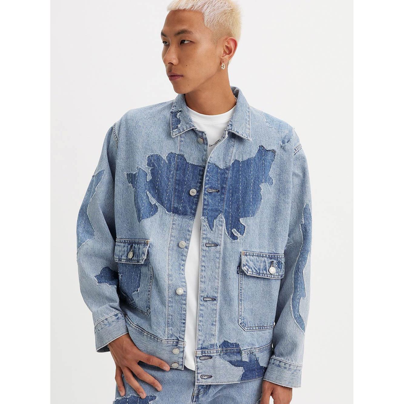 Levi’s® MADE IN JAPAN MIJ日本製 男款 丹寧牛仔夾克外套 / 破壞補丁加工 熱賣單品