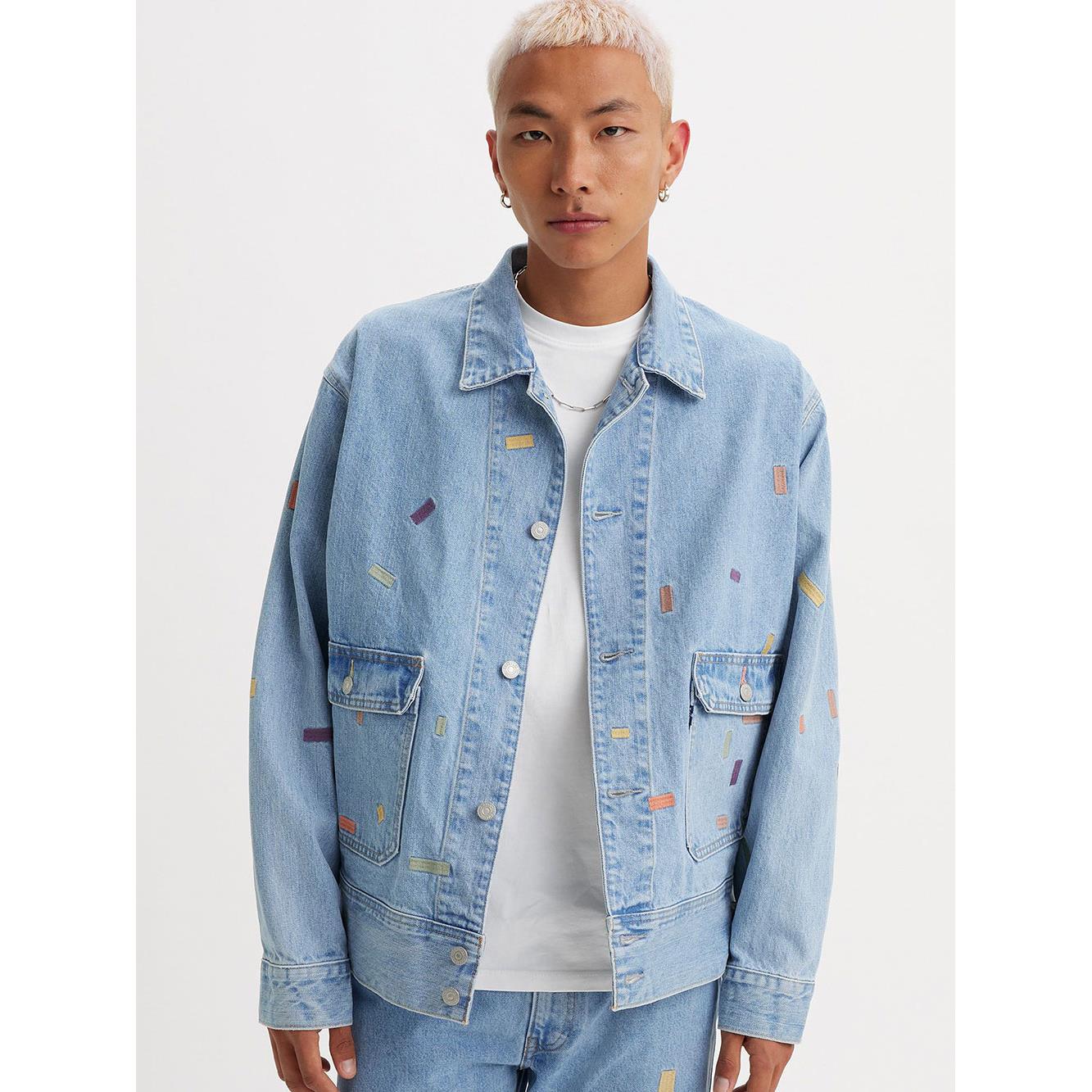 Levi’s® MOJ頂級日本布 男款丹寧牛仔夾克外套 / 精工刺繡 熱賣單品