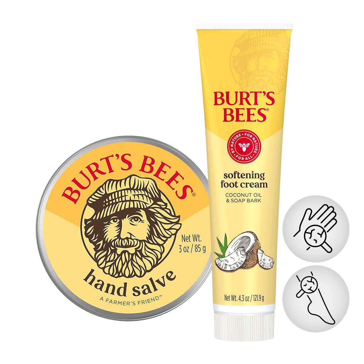 74折【粗手粗腳救星】Burt’s Bees 椰子腳部修護霜121g+手部修護霜85g【手腳乾燥必備】