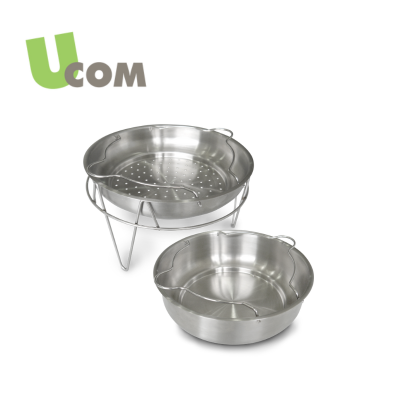 UCOM疊疊樂雙層蒸盤含蒸架21CM(適用5公升單柄壓力鍋)