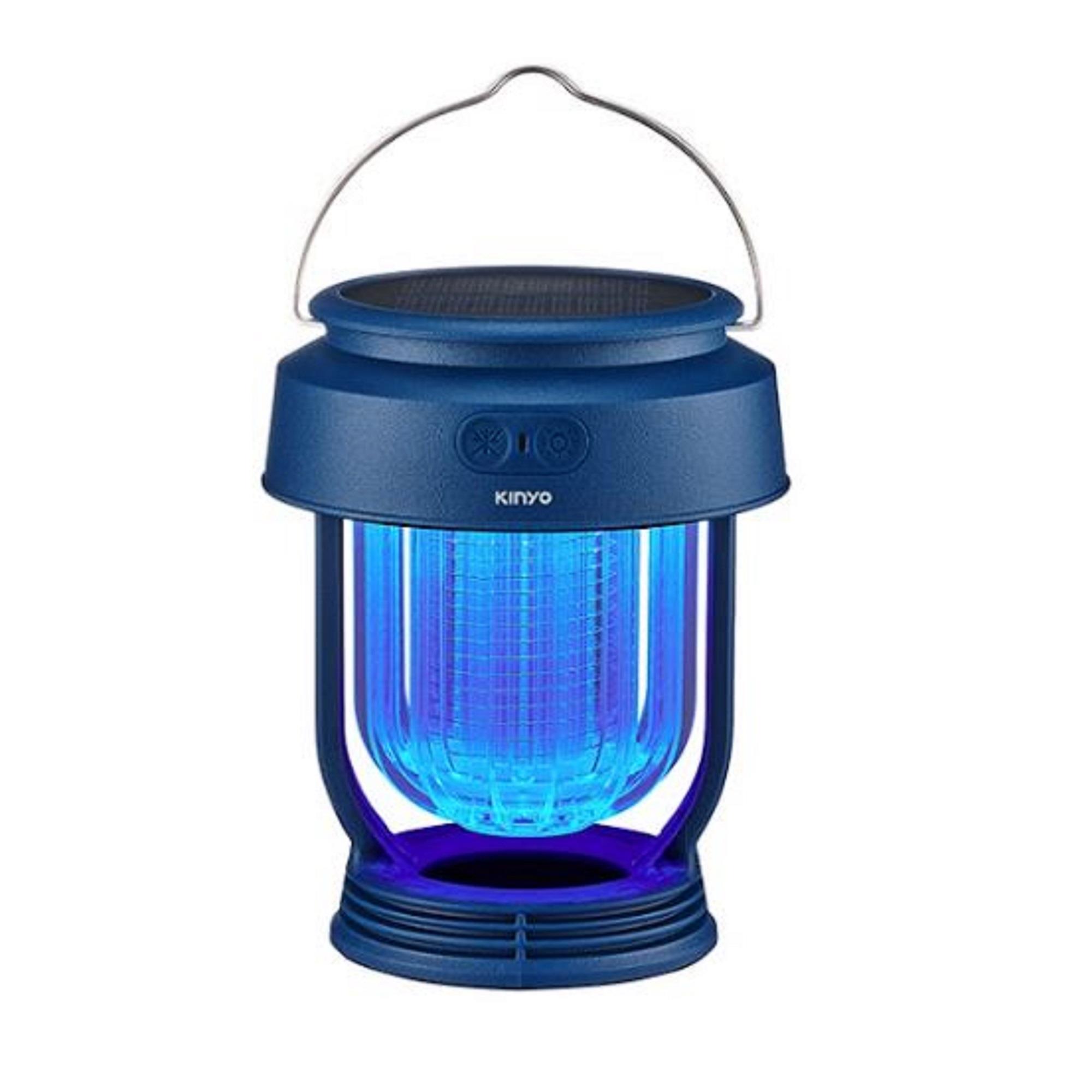【KINYO】無段式太陽能捕蚊燈-藍((KL-6054-藍))