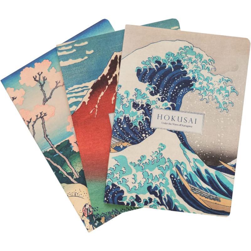 *【浮世繪】葛飾北齋A5和風筆記本三入組/KOKONOTE/HOKUSAI