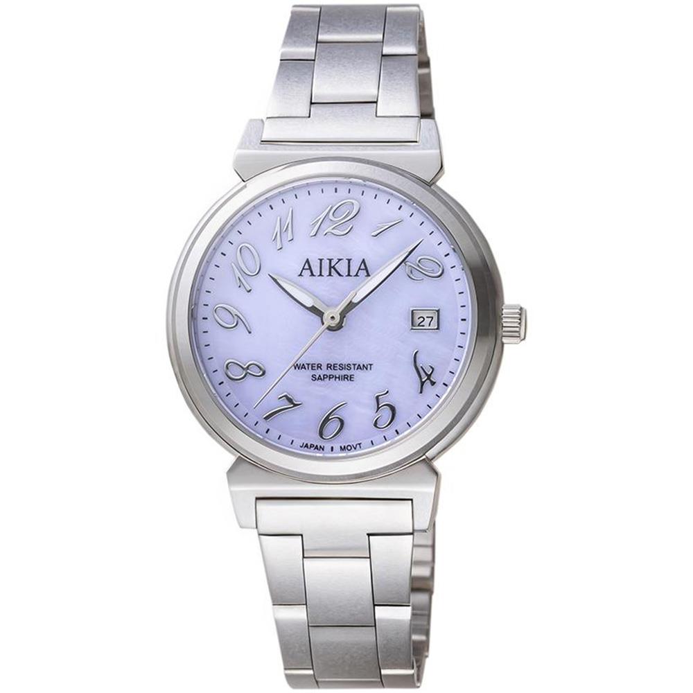 【AIKIA】優美線條女錶-紫面(AIKIA 台灣腕錶品牌簡約線條、精緻細節時尚米蘭錶帶)