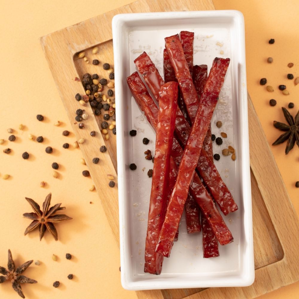 【萬味軒肉乾】中華直棒黑胡椒肉乾(航空包)(330g)(效期至2025/12/28)