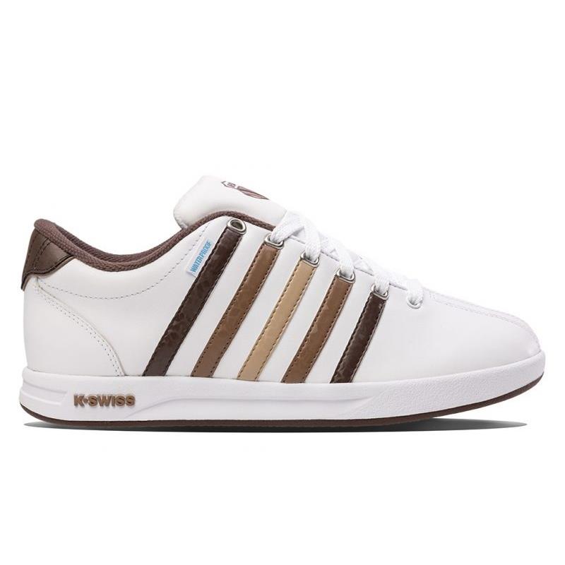 【K-SWISS】Court Pro WP 男休閒鞋 白/咖啡(08389-103-M)