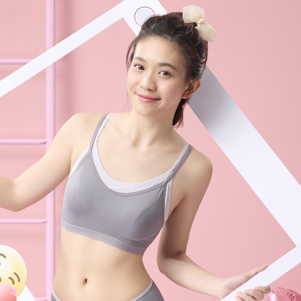 嬪婷-FTC輕涼運動系列-涼感動 M-3L運動背心(冷靜灰) BBB105FU