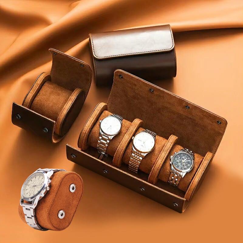 皮革手錶收納盒 翻蓋手表置物盒 手錶收藏盒 手表保護盒 手錶架 手錶座 旅行手錶盒【BF0118】《約翰家庭百貨