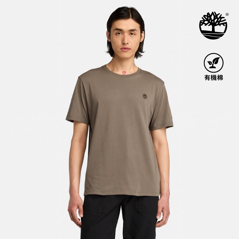 Timberland 男款咖啡色Logo短袖T恤|A6DKUBK0