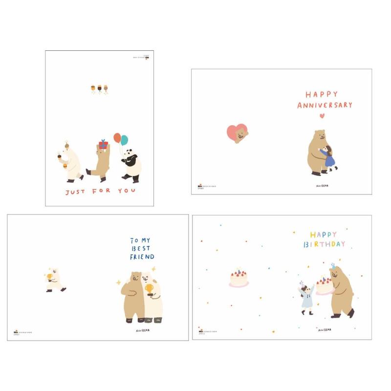咻咻熊 卡片-HAPPY ANNIVERSARY/JUST FOR YOU/TO MY BEST FRIEND/HAPPY BIRTHDAY