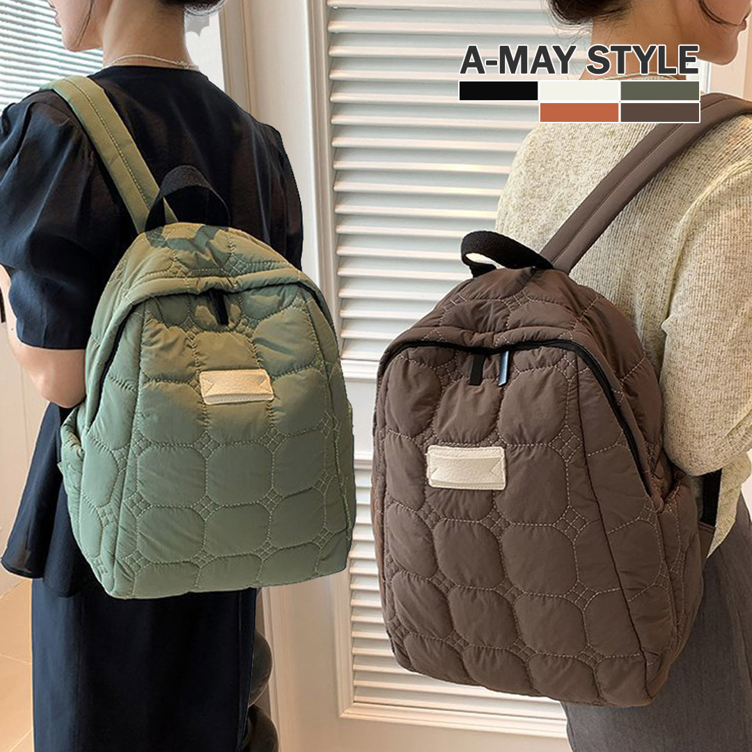 旅行包 通勤包 簡約車線太空棉後背包(5色)【XJS23W27】＊艾美時尚(現 預)
