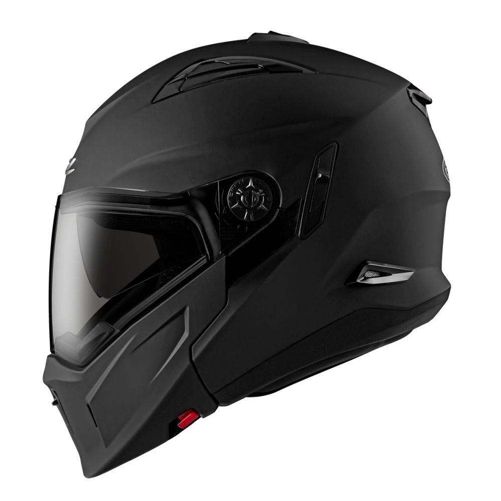 【可全罩可半罩】ZEUS ZS-613H 素色 消光黑 複合式安全帽【附面甲，拆卸變開放式、安裝變全罩】