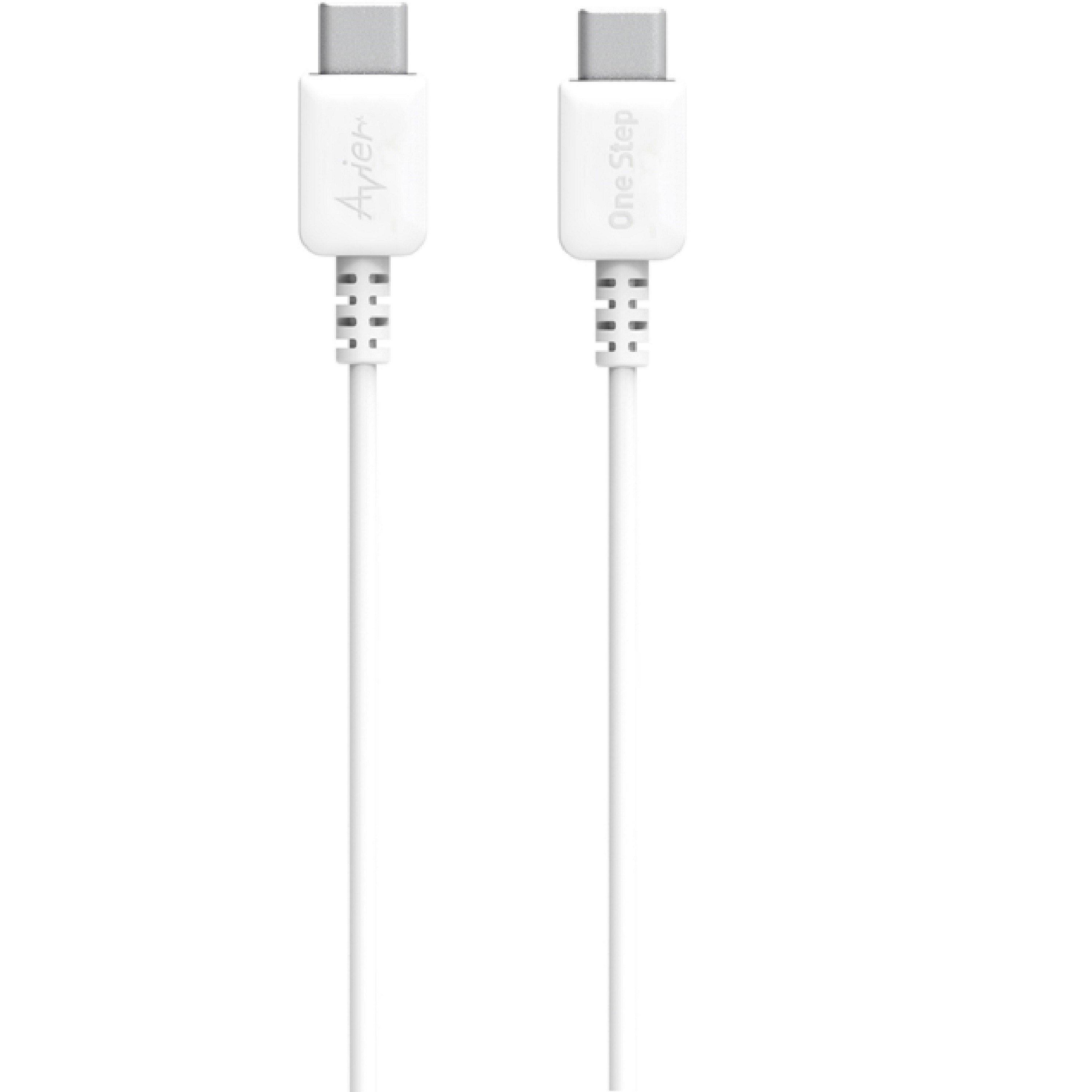 【Avier】USB-C環保快充傳輸線白色((AVOTCC12WT)(1.2M)(One Step Terra USB-C to USB-C Cable))
