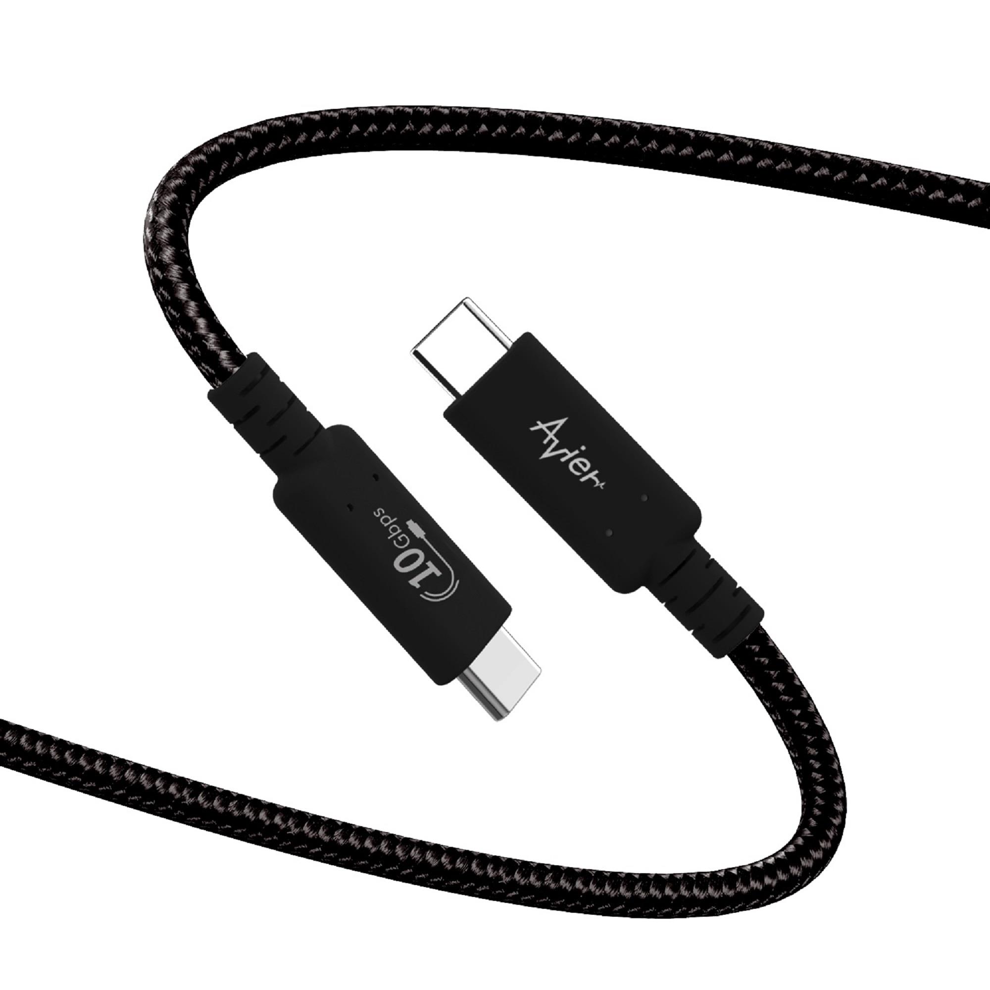 【Avier】高速資料傳輸充電線 1M((AVUUG110BK)(Uni G1 USB3.2 Gen2 USB-C Cable))