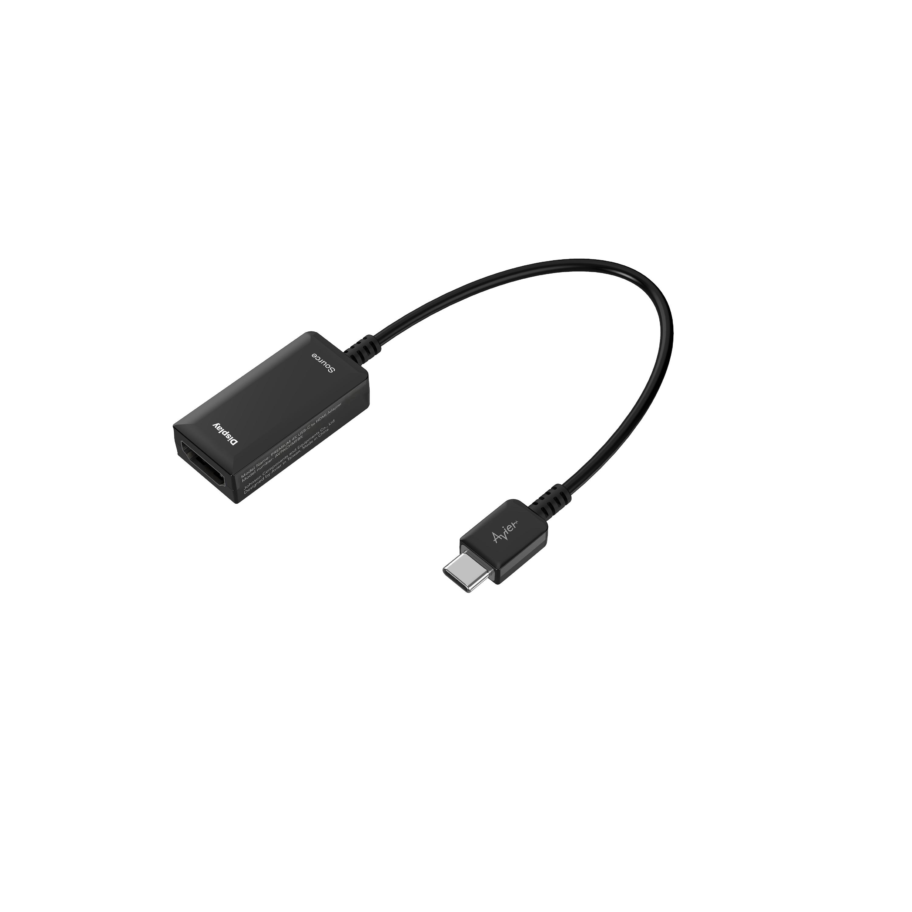 【Avier】4K 高解析影音轉接器((AVPACHMFBK)(PREMIUM USB-C to HDMI))