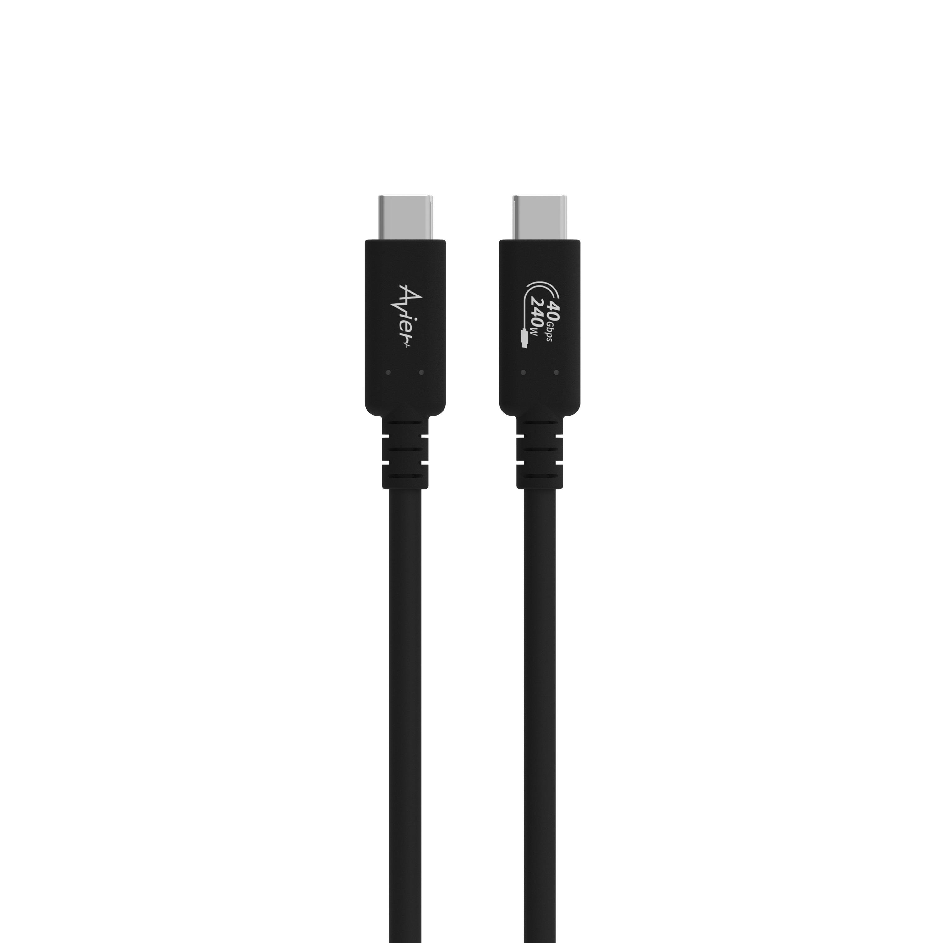 【Avier】高速資料傳輸充電線 1.2M((AVUUG312BK)(Uni Line USB4 Gen3x2 240W USB-C Cable))