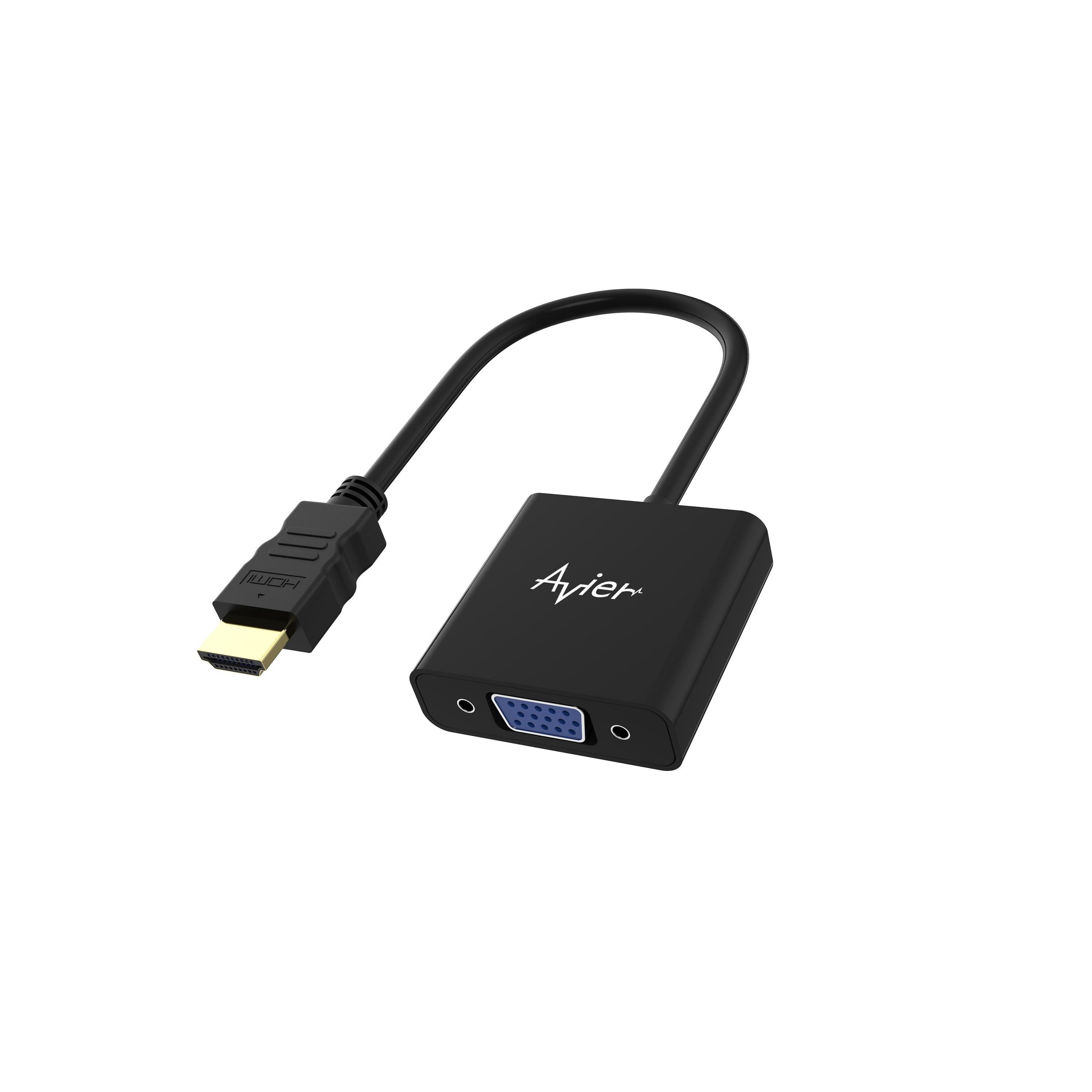 【Avier】影音轉接器((AVPAHVMFBK)(PREMIUM HDMI to VGA Adapter ))