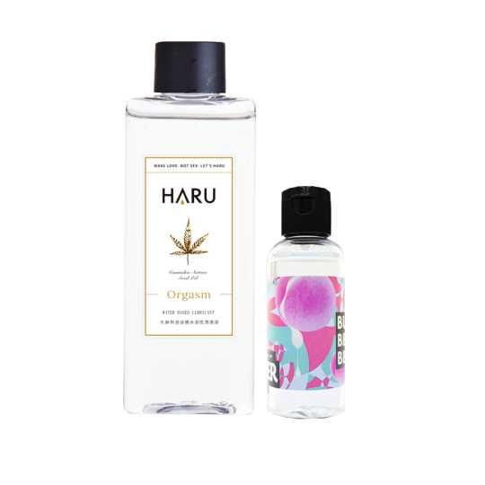 【HARU】Orgasm大麻熱浪迷情水溶性潤滑液150ML+HYPER 口味潤滑液50ML(微醺熱紅酒/太妃焦糖/水蜜桃蘇打)