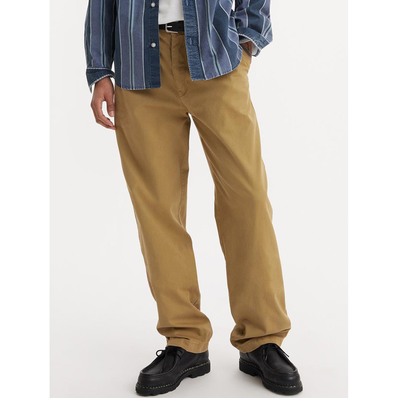 男款 XX CHINO LOOSE打褶卡其褲 熱賣單品