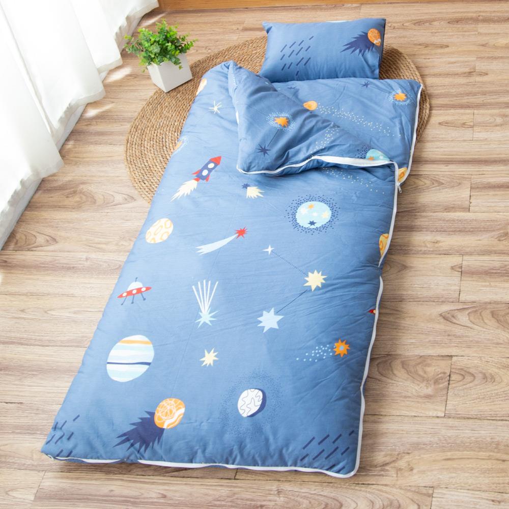 純棉COTTON系列 / 兒童冬夏兩用書包型兒童睡袋 / 宇宙之旅