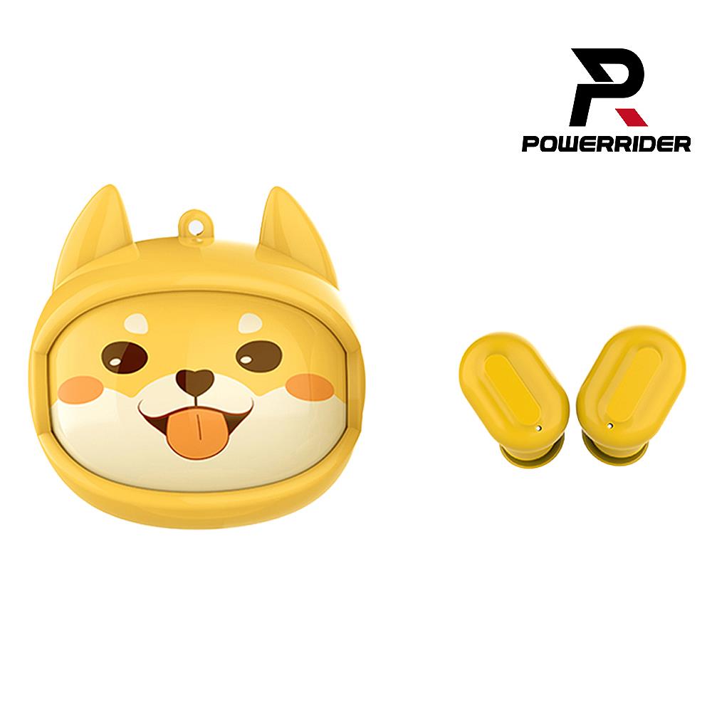【PowerRider】BW41 TWS變臉藍牙耳機 柴犬(G05) (黃色)