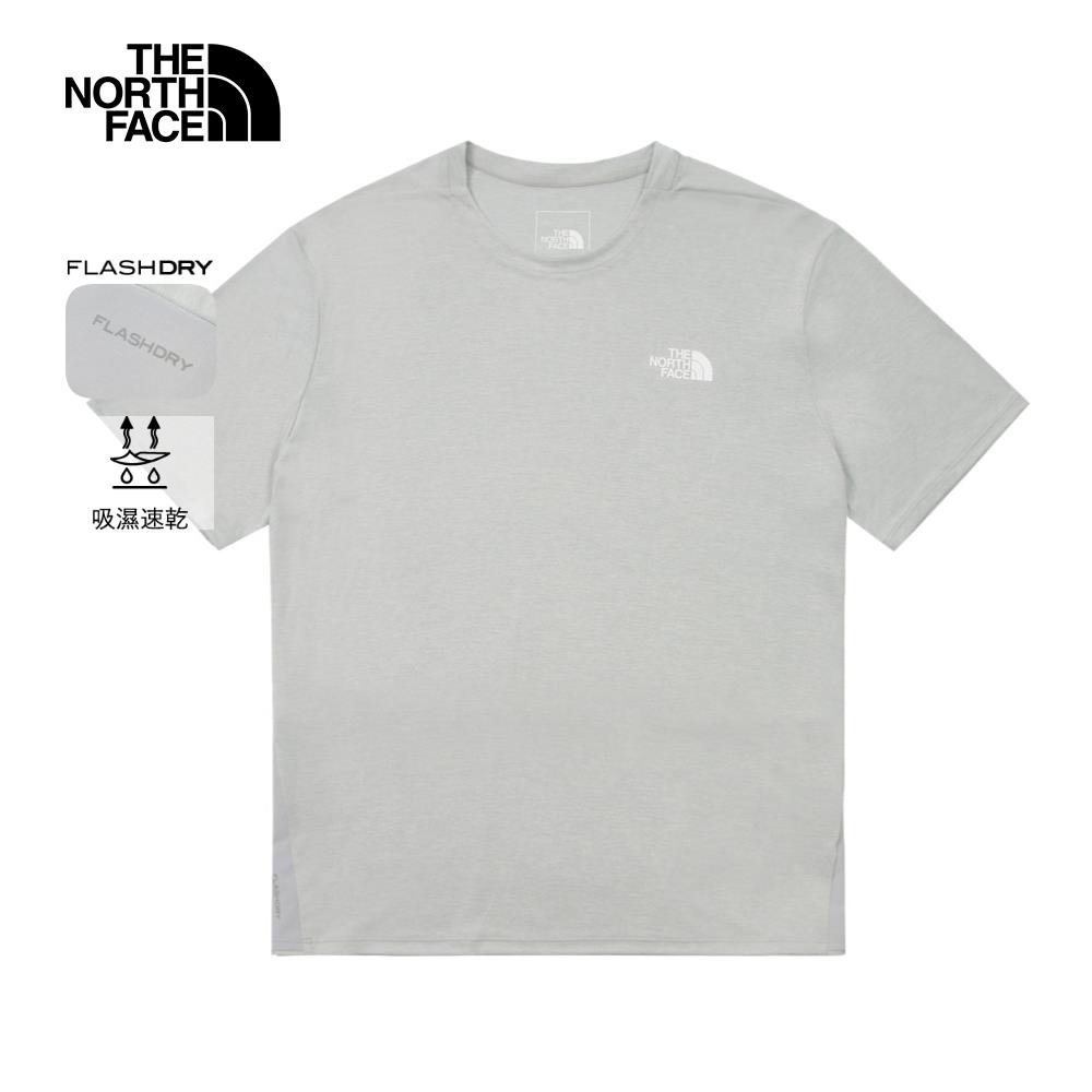 The North Face北面男款灰色吸濕排汗短袖T恤｜536QA8Q