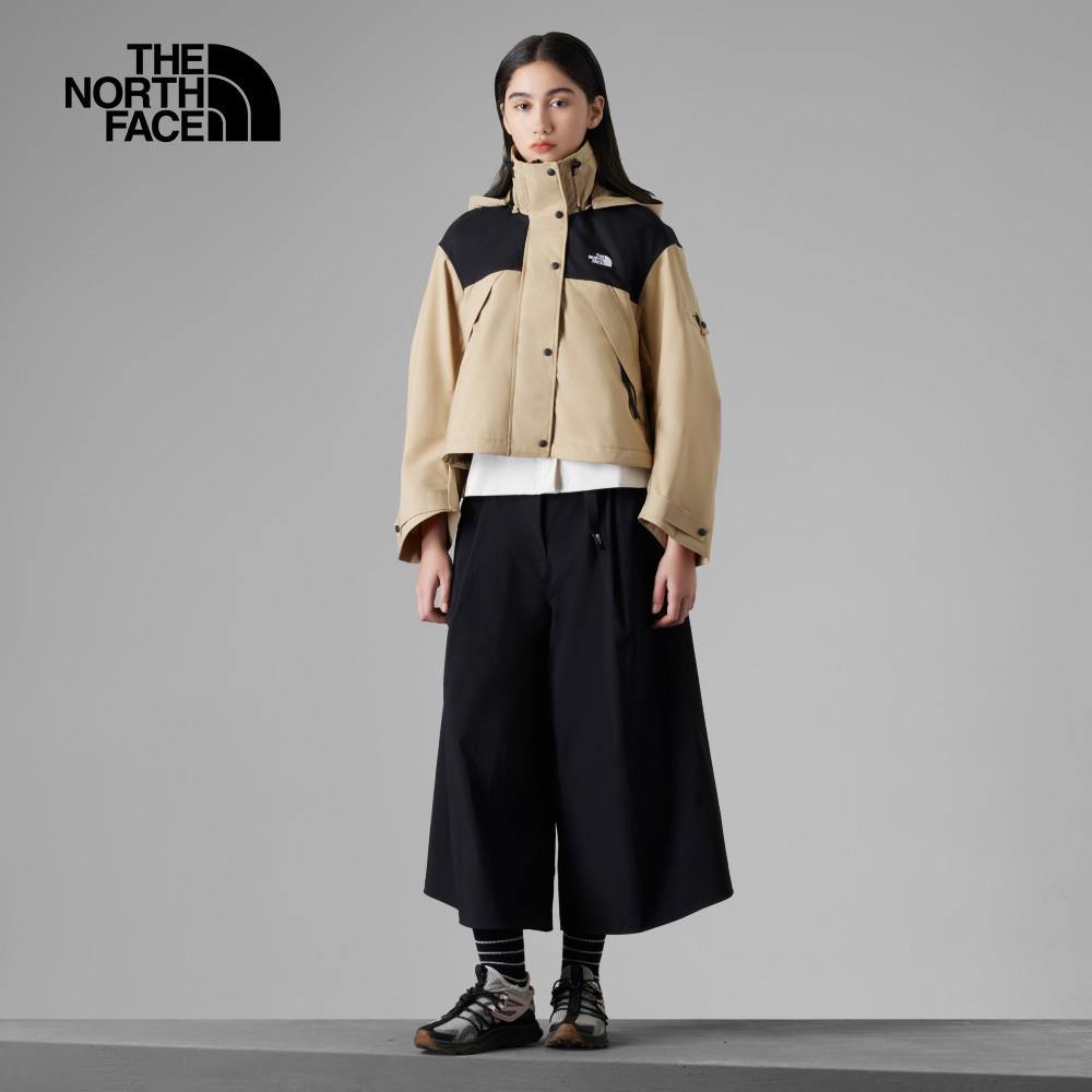 The North Face北面UE女款卡其色防潑水短版可拆卸連帽外套｜83P8AYY