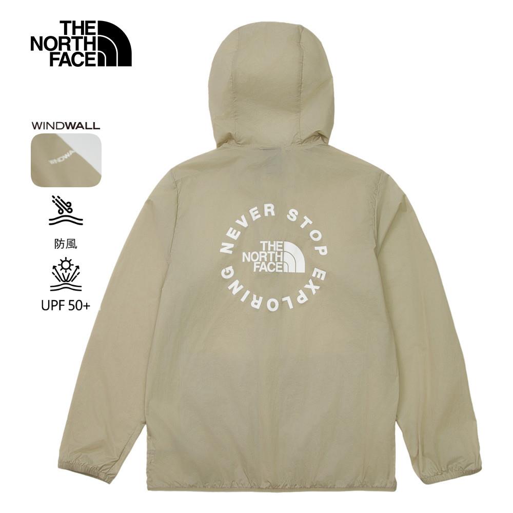 The North Face北面男款UPF棕色防風防曬連帽外套｜87V61I4