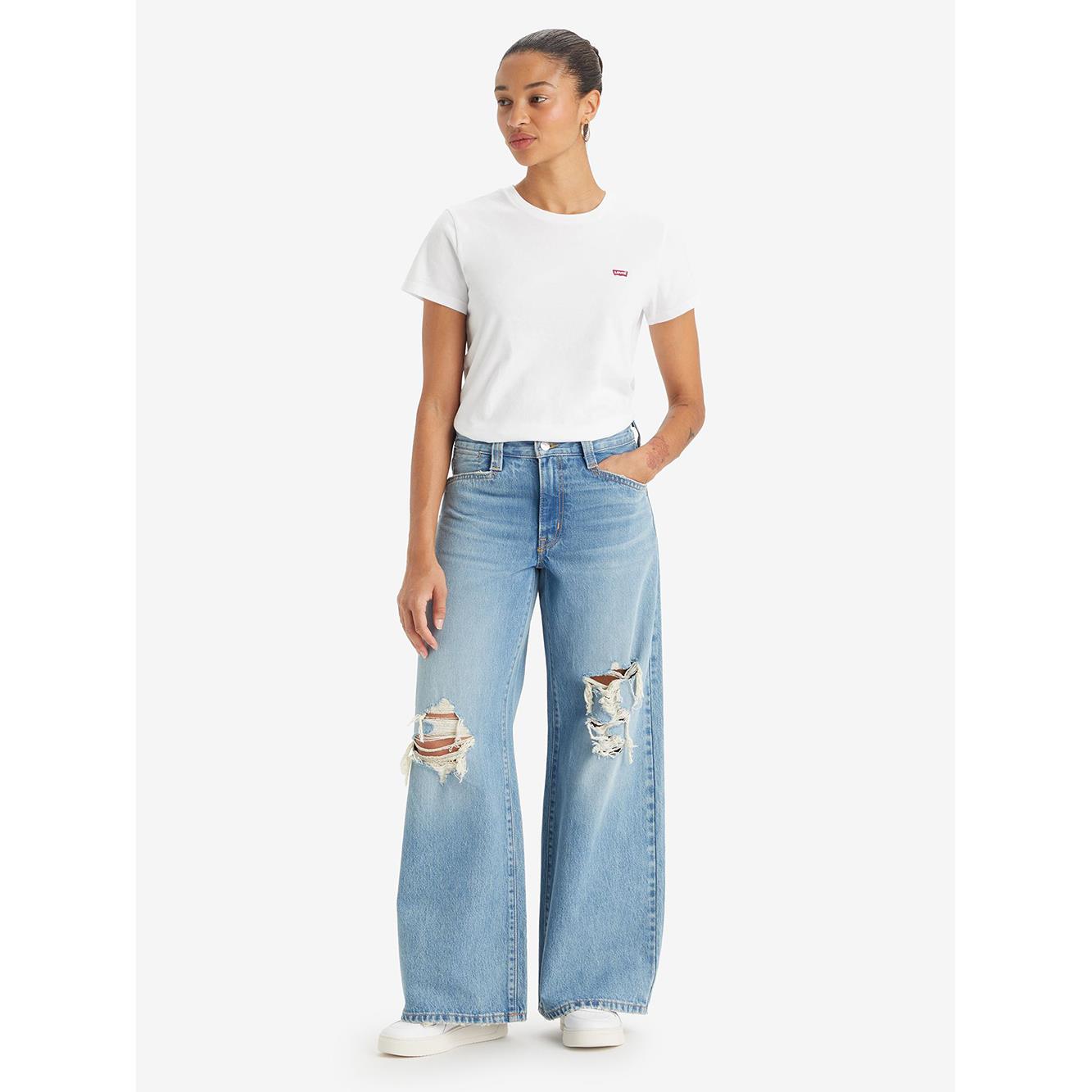 94’Baggy Wide Leg女款中腰寬鬆直筒丹寧牛仔褲 熱賣單品