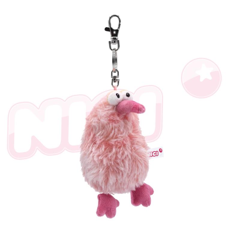 [91577]NICI 粉紅奇異鳥造型飲料套鑰匙圈