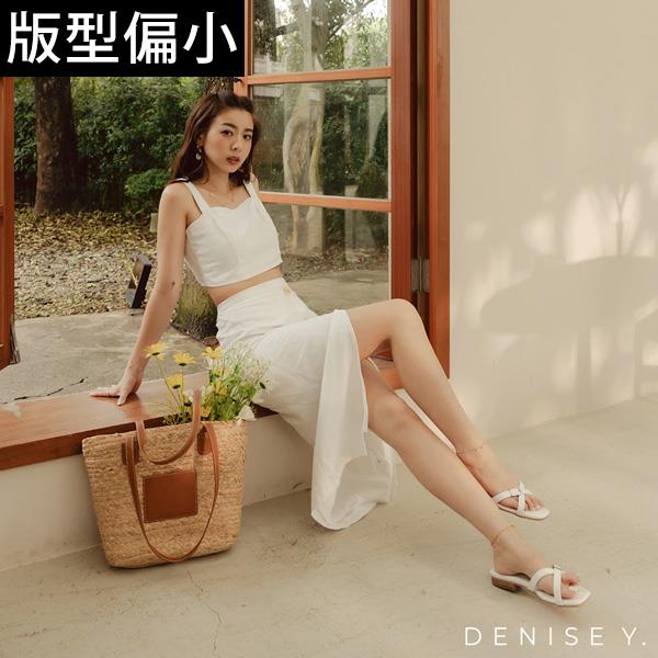 🏖️指定涼鞋專區最高現折$1554🏖️ANNSTAR DENISE聯名-日常氣質交叉細帶方頭平底涼拖鞋-白(版型偏小)
