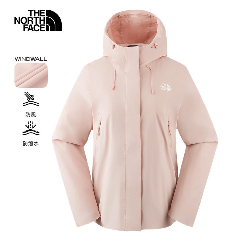 The North Face北面女款粉色防風防潑水連帽外套｜89Y2LK6