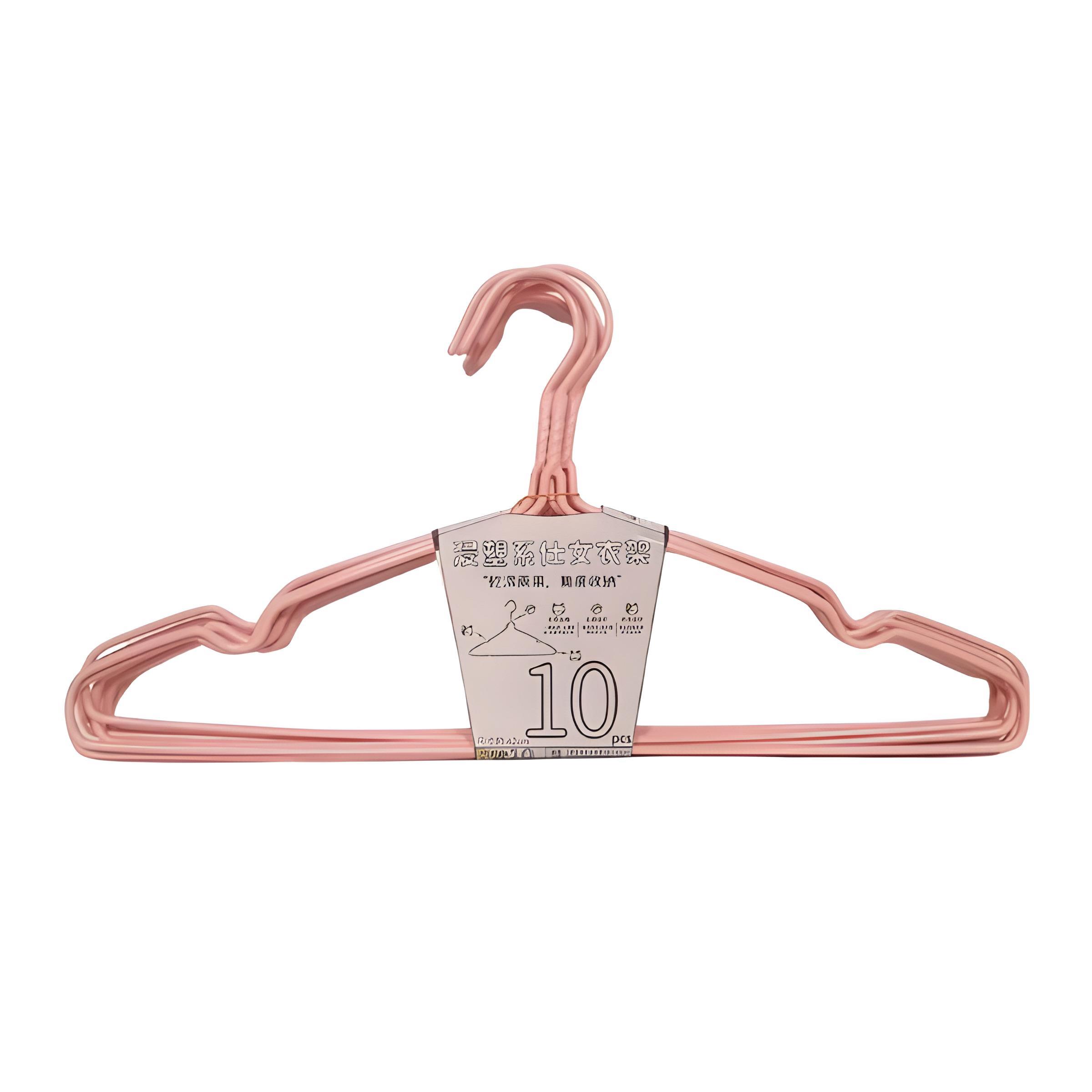浸塑系仕女衣架10入-42cm