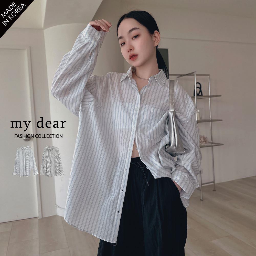 MD韓製79折/現貨/質感直紋襯衫２色【A03240045】