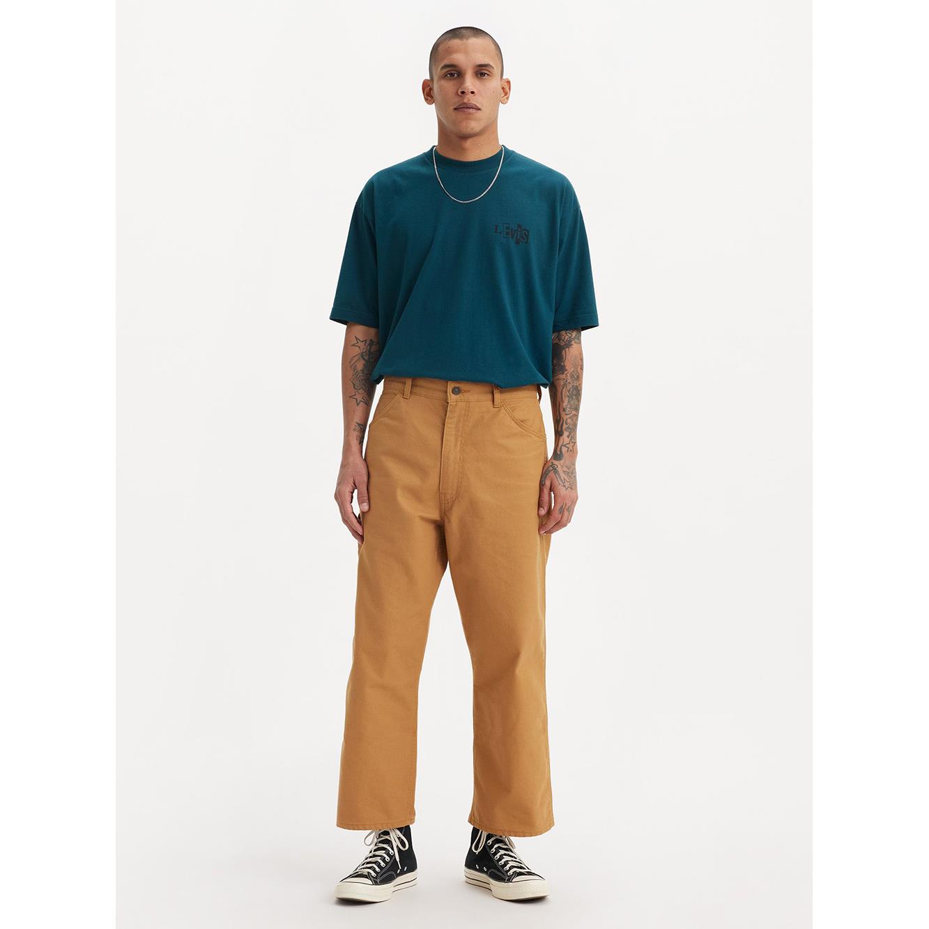 Skateboarding™ 男款 CROP 舒適及踝丹寧牛仔工作褲 / 微彈 熱賣單品