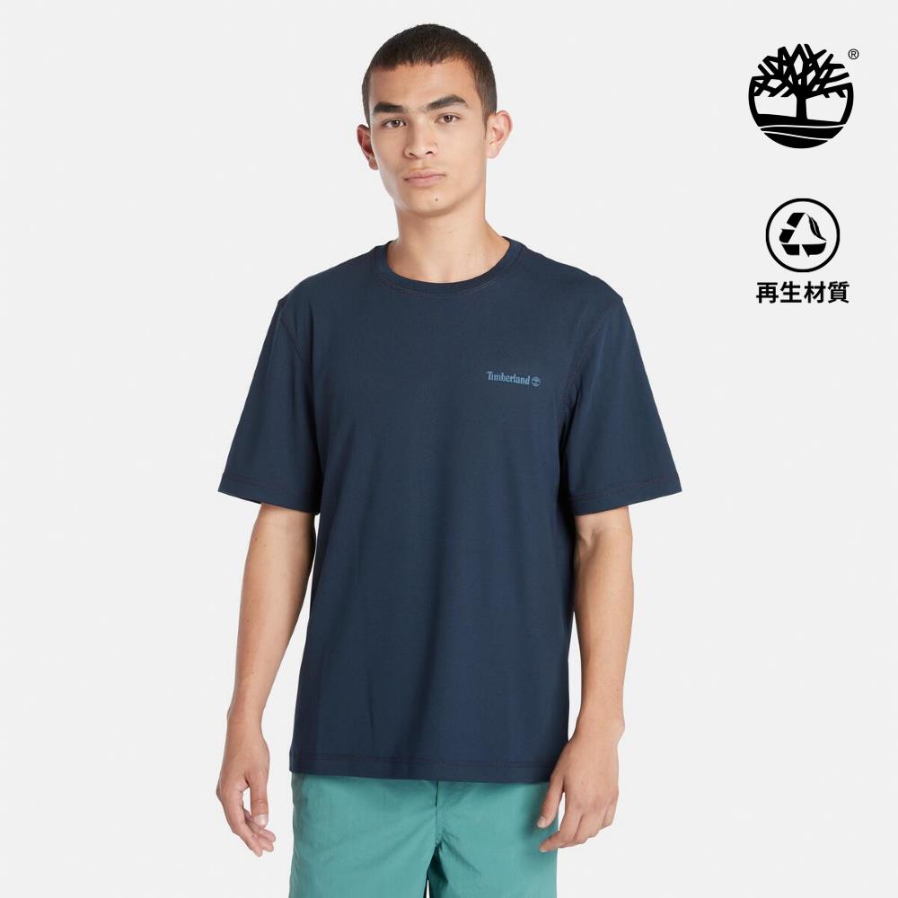 Timberland 男款深寶石藍休閒短袖T恤|A2QB7433